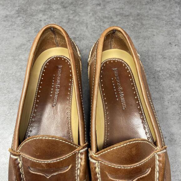 Johnston Murphy Shoes Mens Size 10.5 Brown Leather Penny Loafers Slip On Dress main image 8